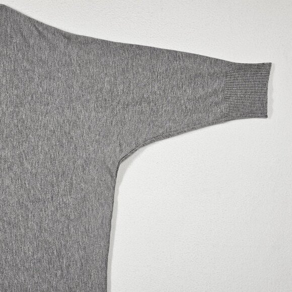 Aaeda Gray Dragonfly Dolman Sleeve Round Neck Sweater 1X Soft Cozy Oversize - Picture 5 of 9